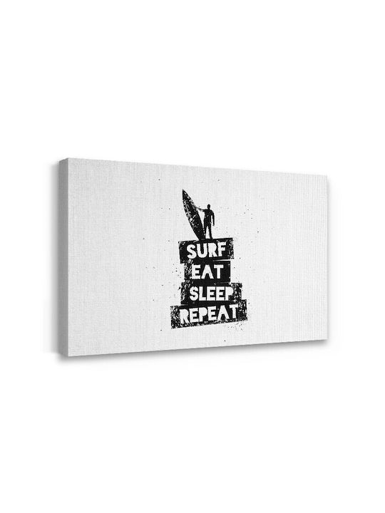 Walls Surf, Eat, Sleep, Repeat Πίνακας σε Καμβά 70x50cm