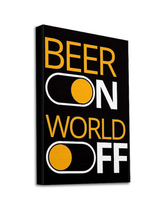 Walls Beer On World Off Canvas Painting 40x50cm