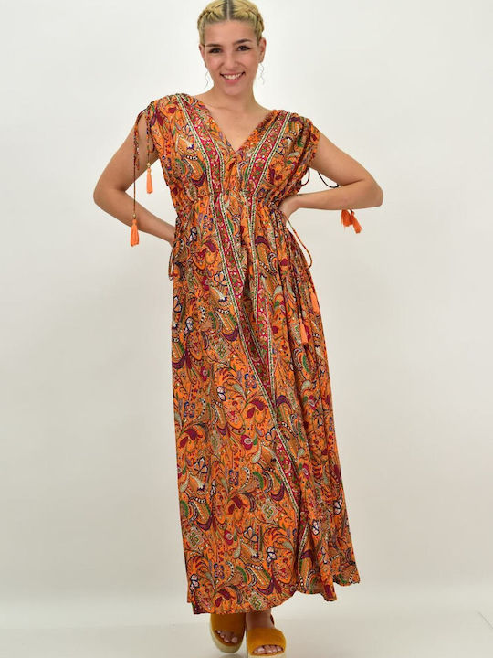 Potre Sommer Maxi Kleid Orange