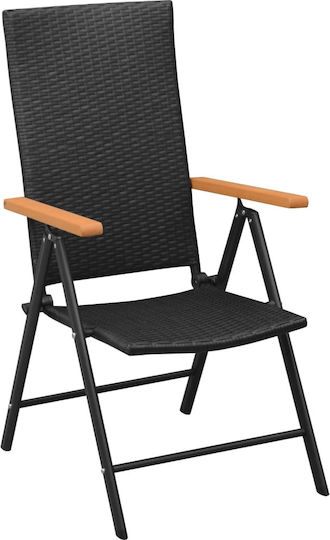Garten- und Outdoor-Möbelsets für kleinen Raum 3 Stück Schwarz
