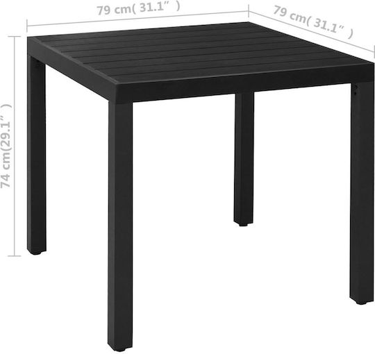 Garten- und Outdoor-Möbelsets für kleinen Raum 3 Stück Schwarz