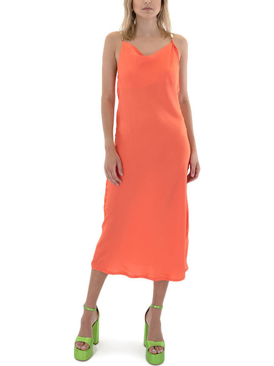 Studio 83 Satin Evening Dress Orange