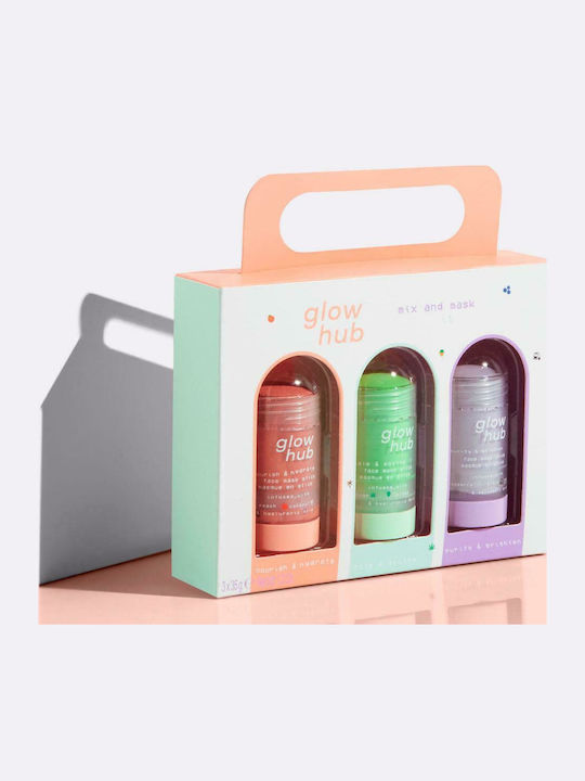 Glow Hub Mix & Mask Комплект за грижа за кожата за Хидратация & Блясък