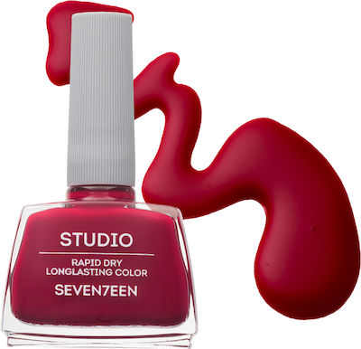 Seventeen Studio Rapid Dry Lasting Color Gloss Βερνίκι Νυχιών Quick Dry Μπορντό 141 12ml