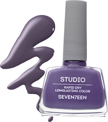 Seventeen Studio Rapid Dry Lasting Color Gloss Nail Polish Quick Dry Purple 170 12ml