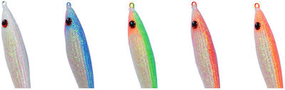 DTD Silicone Papalina 100g - 2H Squid Jigs Fluorescent 9.5pcs/100gr Red