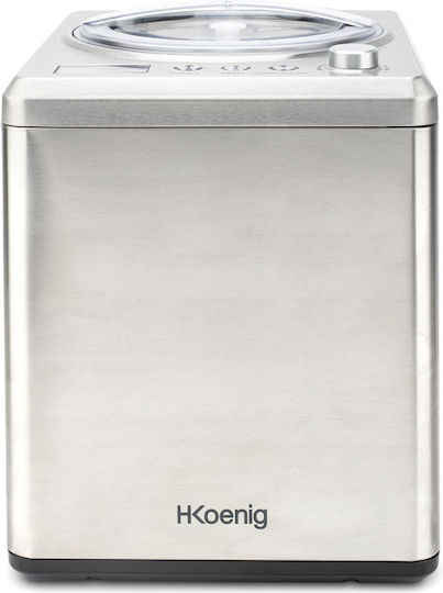 HKoenig Παγωτομηχανή 2lt Ασημί