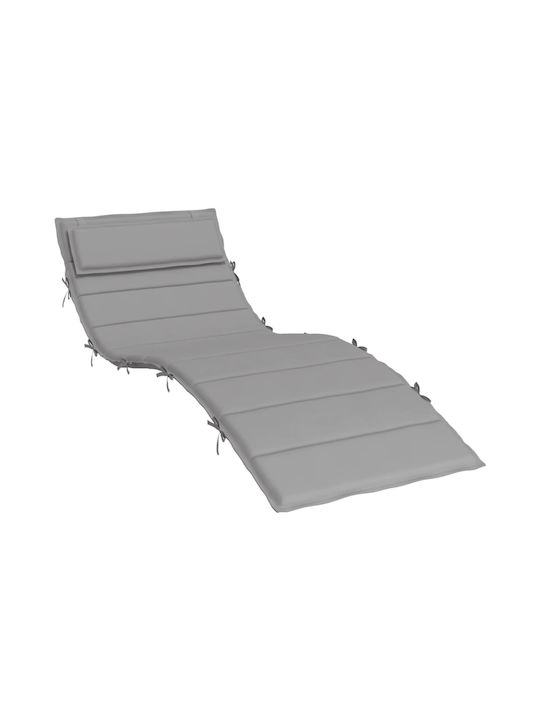 vidaXL Waterproof Sun Lounger Cushion Gray 60x180cm.