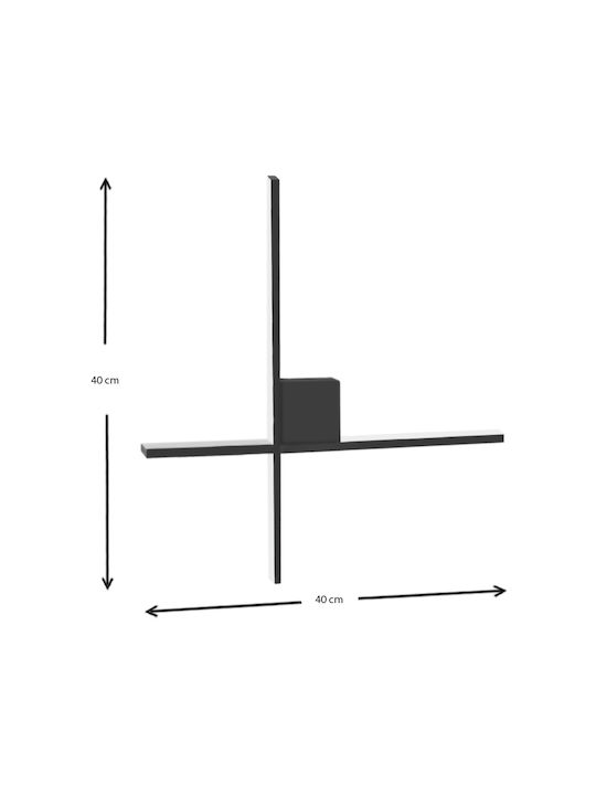 Megapap Cubo Φωτιστικό Τοίχου LED Μαύρο 40x5εκ. Megapap Cubo Φωτιστικό Τοίχου LED Μαύρο 40x5εκ.