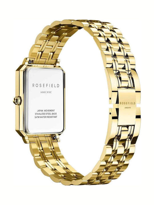 Rosefield Women's Watch with Gold Metal Bracelet