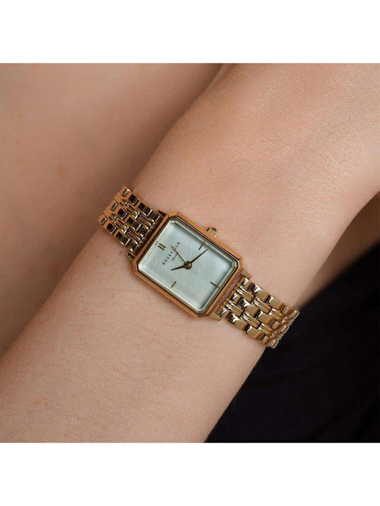 Rosefield Women's Watch with Gold Metal Bracelet
