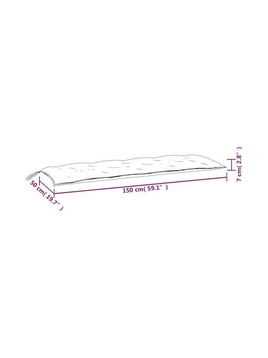 vidaXL Gartenstuhlkissen mit Rückenlehne Türkis 2Stück 50x150cm