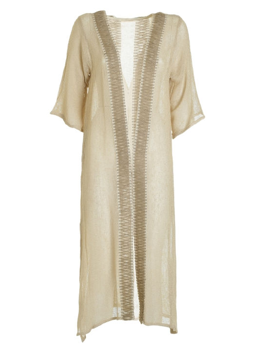 Ble Resort Collection Women's Kimono Beachwear Beige