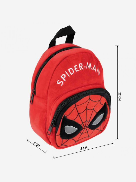Marvel Teddy Spiderman School Bag Backpack Kindergarten Red