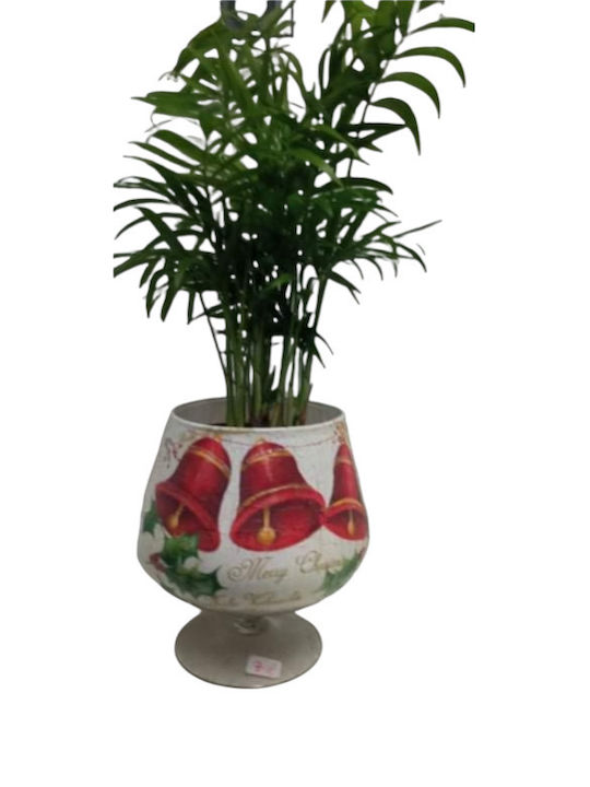 Weihnachtlich Vase Glas Mehrfarbig L16xB15cm.