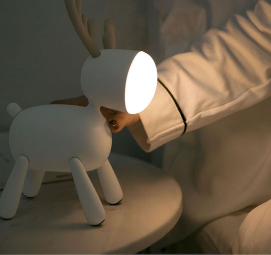 Aoke Beleuchtet Weihnachtliche Figur Rentier Weiß Höhe 24cm