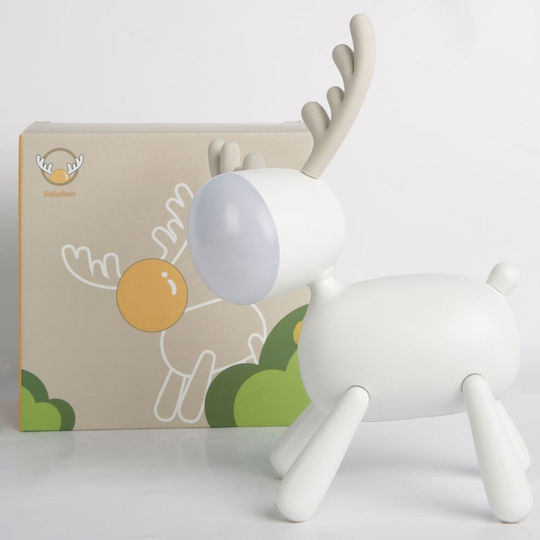 Aoke Beleuchtet Weihnachtliche Figur Rentier Weiß Höhe 24cm