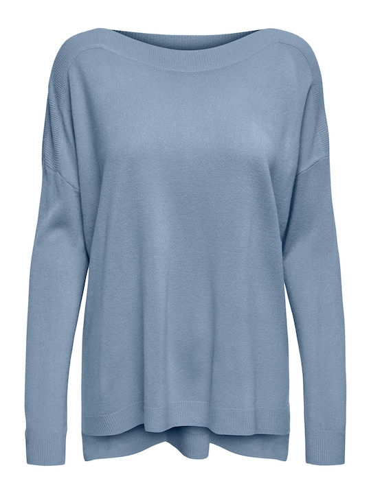 Only Damen Langarm Pullover Blue Blizzard/Cloud