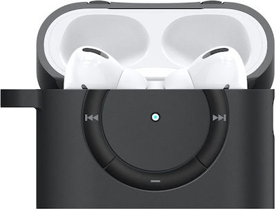 Spigen Classic Shuffle Θήκη Σιλικόνης με Γάντζο Charcoal για Apple AirPods Pro 2