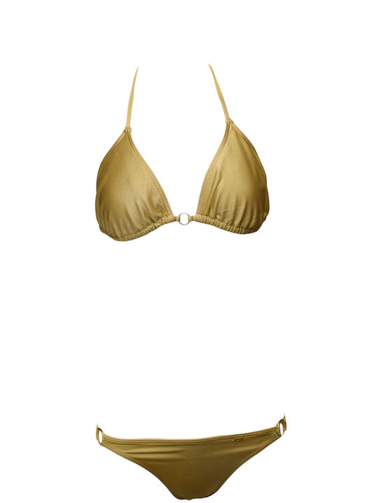 Set Bikini Τριγωνάκι Χρυσό
