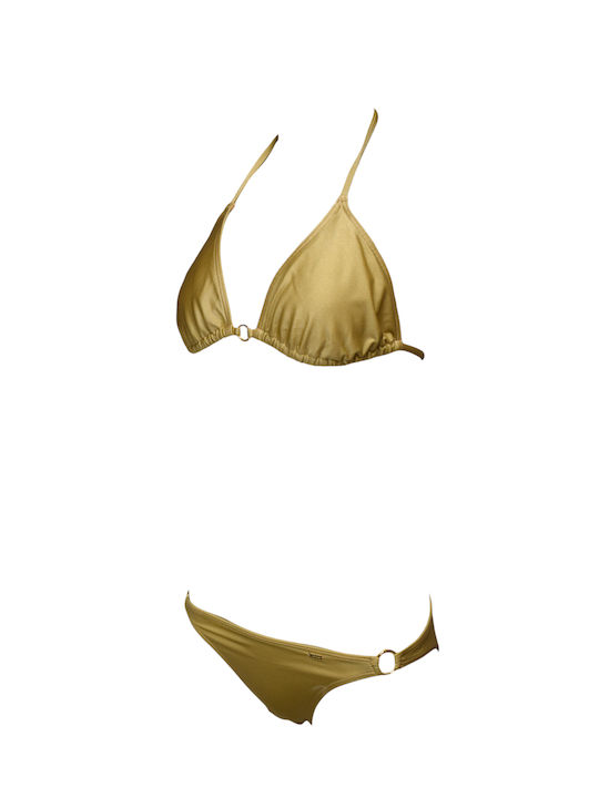 Set Bikini Τριγωνάκι Χρυσό