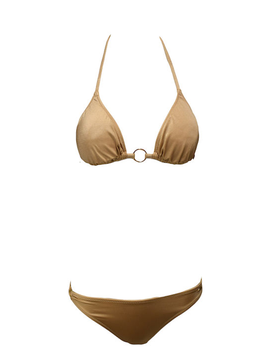 Set Bikini Τριγωνάκι Χρυσό