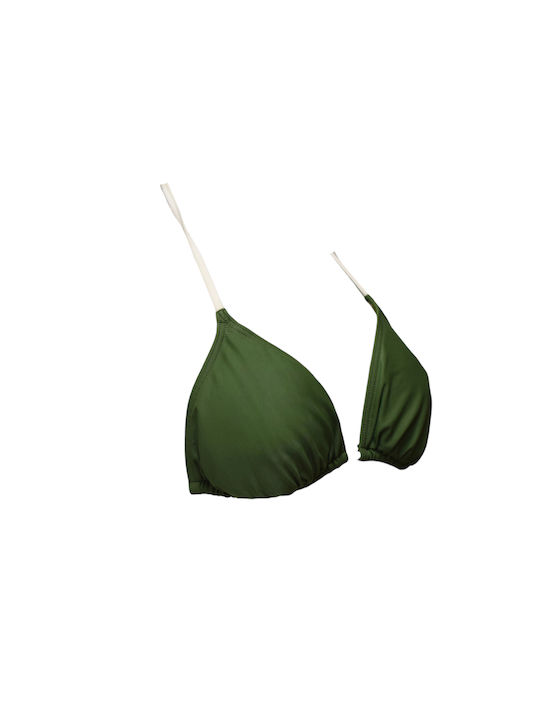 Set Bikini Τριγωνάκι Khaki/White