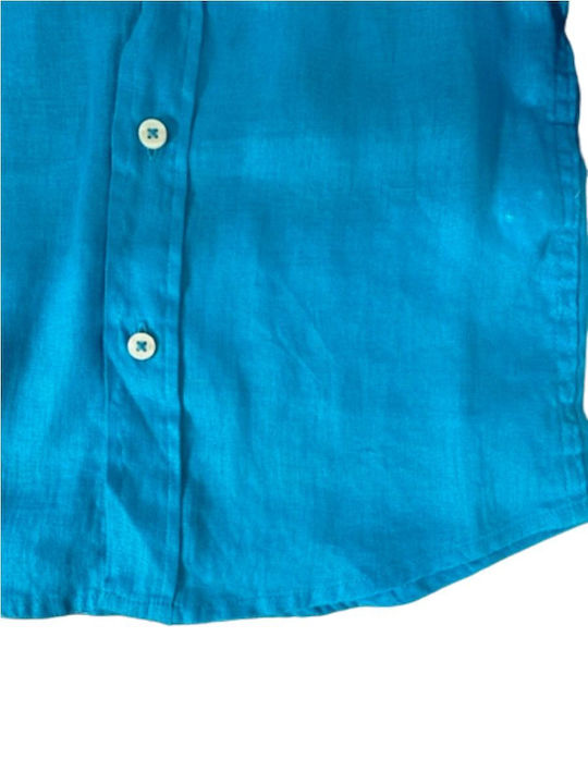 Kids One Color Shirt Long Sleeve Blue Greg