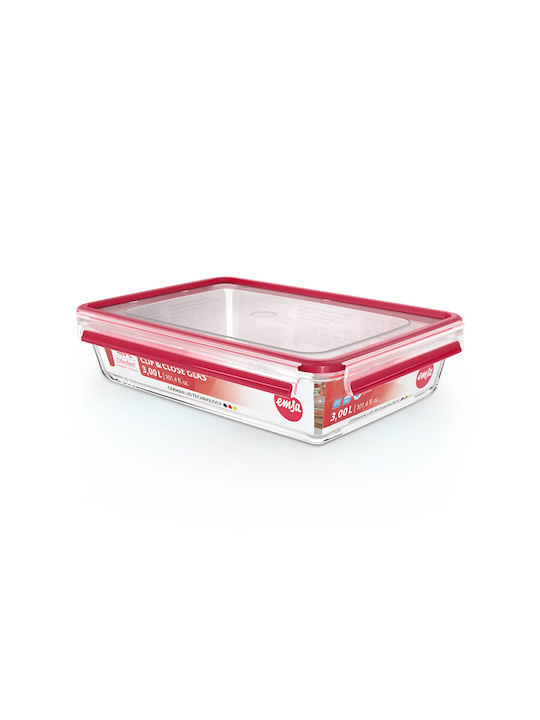 Emsa Lunchbox Glas Rot 3000ml 1Stück