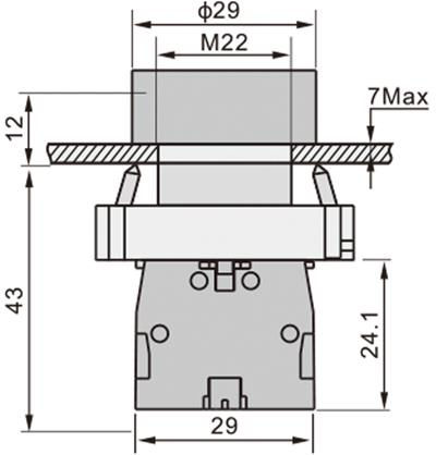 BA31 KND Industrial Push Button 03.002.0072