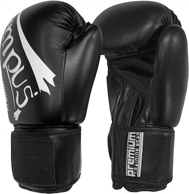 Olympus Sport Training IV PU Synthetic Leather Boxing Competition Gloves Black