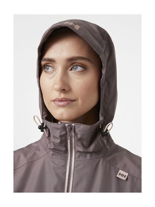 Lang Damen Parka Jacke Braun