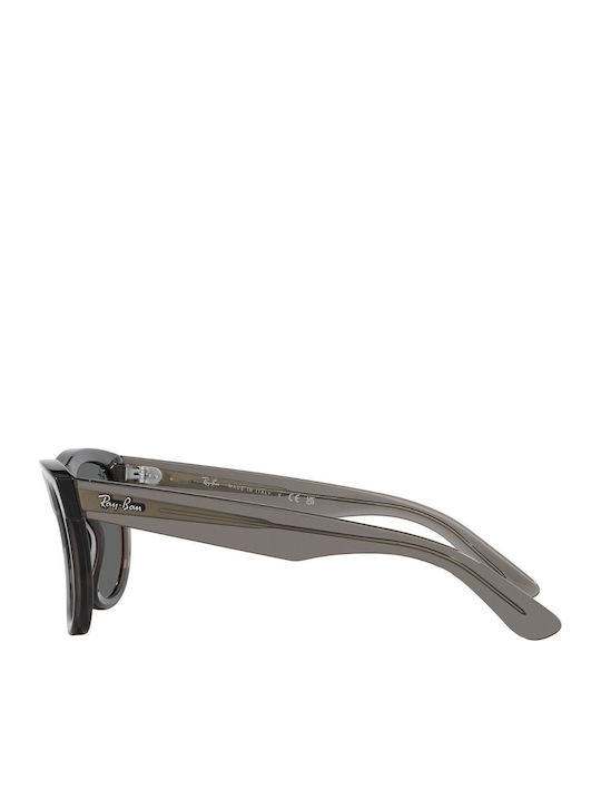 Ray Ban Wayfarer Reverse Unisex Sunglasses With Grey Horn-Rimmed Frame And Black Lens RBR0502S 6707GR