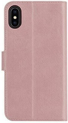 Xqisit Wallet Δερματίνης / Σιλικόνης Ροζ (iPhone X / Xs)