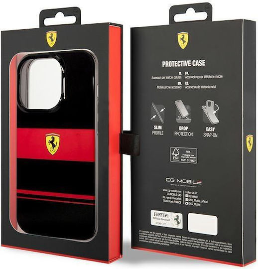 Ferrari Back Cover Πλαστικό / Σιλικόνης Μαύρο (iPhone 14 Pro)