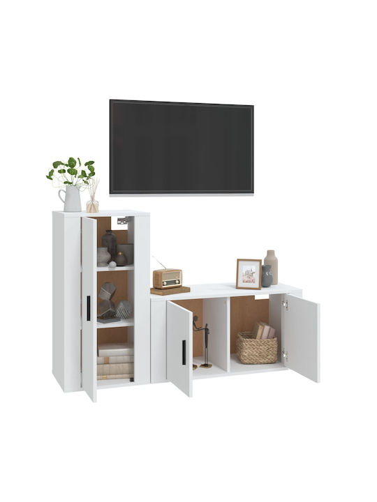 Living Room TV Unit White L80xW34.5xH40cm