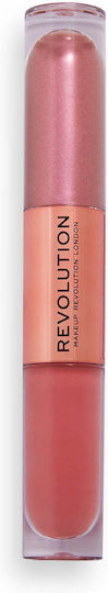 Revolution Beauty Double Up Διπλή Σκιά Ματιών σε Υγρή Μορφή Blissful Pink 4.4ml
