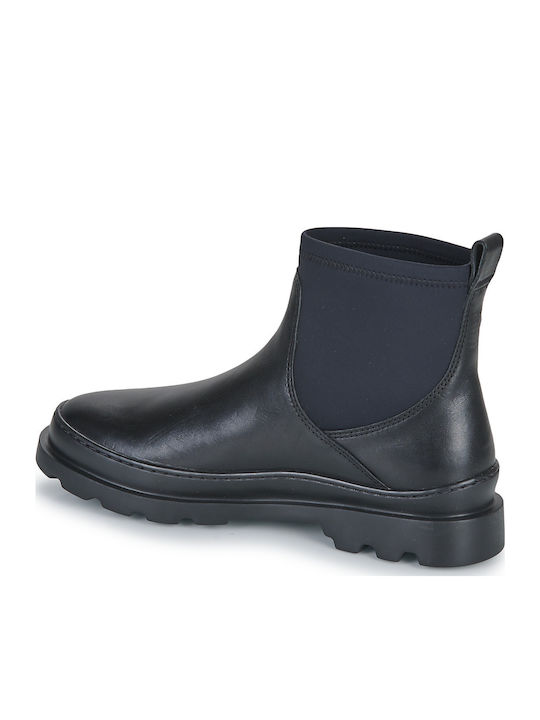 Brutus Leather Women's Chelsea Boots with Medium Heel Black