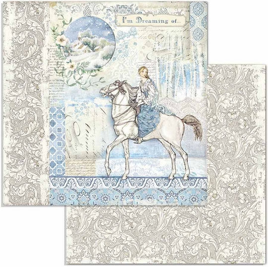 Stamperia Winter Листа Scrapbooking Двулицево 190гр/кв.м 10 листове 10бр