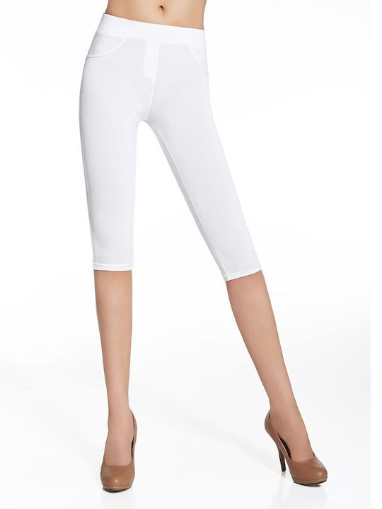 Bas Bleu Frauen Capri Leggings Weiß