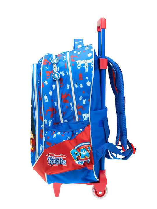 Gim Knights School Bag Trolley Elementary, Elementary Blue with Water Bottle Holder 27Liters