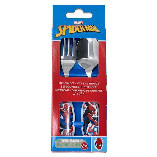 Stor Set pentru bebeluși cu Furculiță din Metal Multicolor 2buc