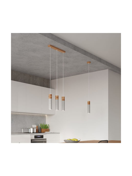 Sollux Zane 1 Pendant Light Gray with Socket GU10 31.5x15cm