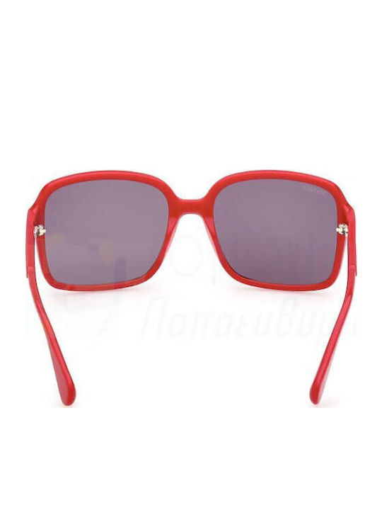 Max & Co Women's Sunglasses with Yellow Plastic Frame and Pink Lens MO0079 75A