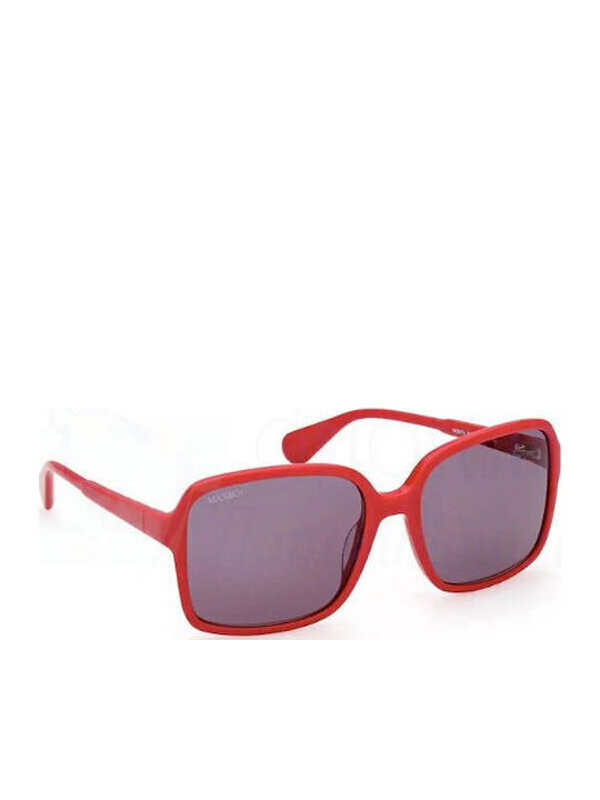 Max & Co Women's Sunglasses with Yellow Plastic Frame and Pink Lens MO0079 75A