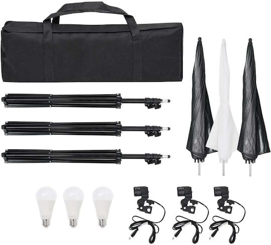 vidaXL Fotostudio-Set Lichter Schirm für Studio