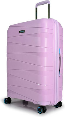 Bg Berlin Medium Travel Suitcase Hard Lavender with 4 Wheels Height 67.5cm