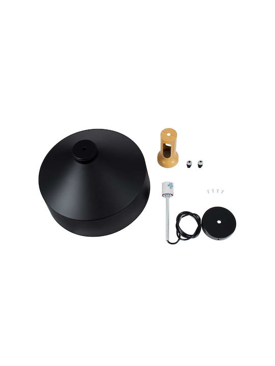 GloboStar CALYPSO Pendant Light Black Bell with Socket E27 36x35cm