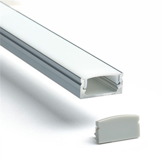 Optonica External Aluminum Profile for LED Strip with Opal Cover 100x10x0.6cm