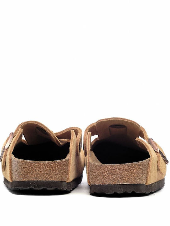 Boston Vl Leather Winter Women's Slippers Beige Narrow Fit